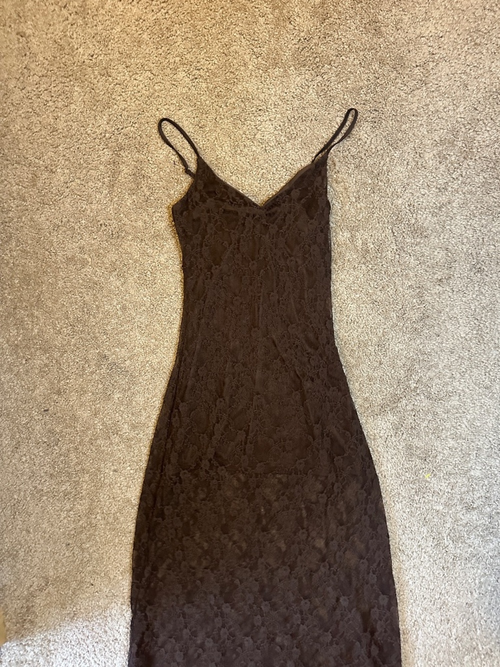Brown lace dress